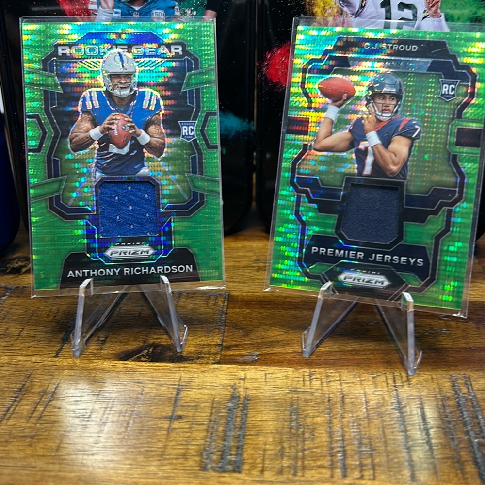 Anthony Richardson,CJ Stroud rookie jersey patch card